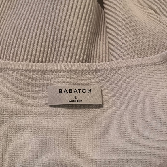 Baboon Women's White Ribbed Sleeveless Top Size L - Picture 3 of 3